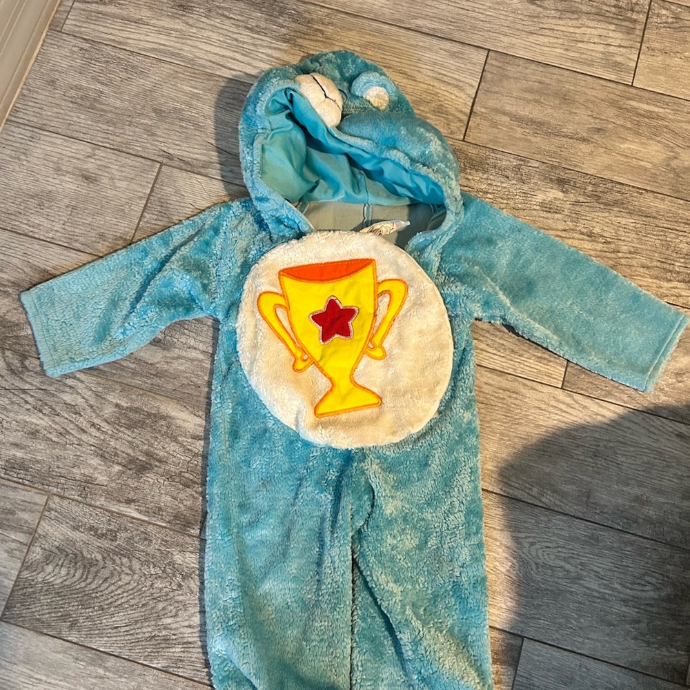 Care Bears Blue Hooded Costume with Trophy Design 2-4T